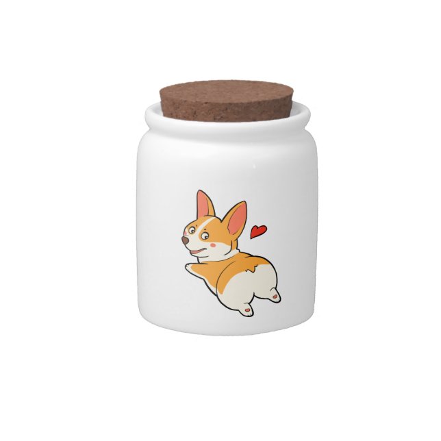 Corgi Butts Candy Jar (Front)