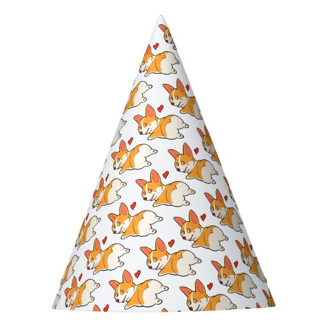 Corgi Butts Party Hat (Front)