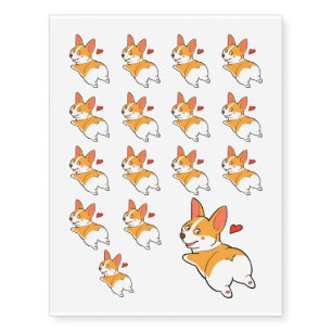 Corgi Butts Temporary Tattoos