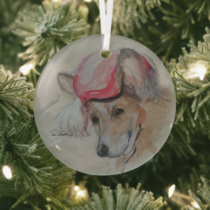 Corgi by Hevener Glass Ornament