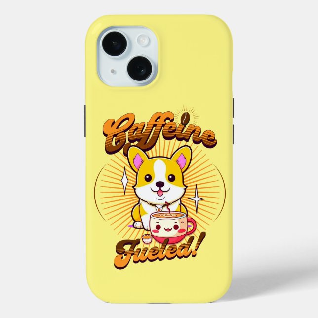 CORGI CAFFEINE FUELED! Case-Mate iPhone CASE (Back)
