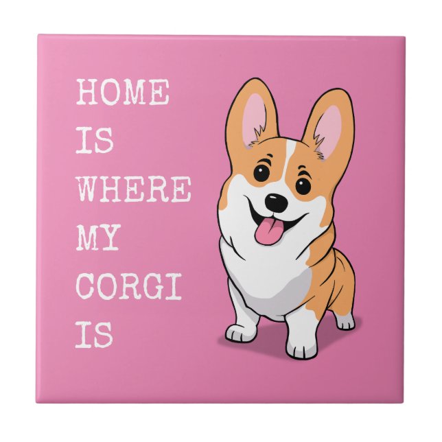 Corgi Ceramic Tile (Front)