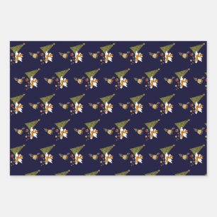 Corgi Christmas Angel - Santa Paws Gift Tags Wrapping Paper Sheets