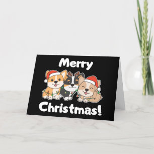 Corgi Christmas Animals Cute Dogs Merry Christmas Holiday Card