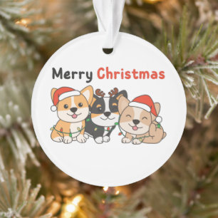 Corgi Christmas Animals Cute Dogs Merry Christmas Ornament