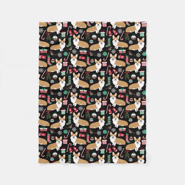 Corgi Christmas Blanket (Front)