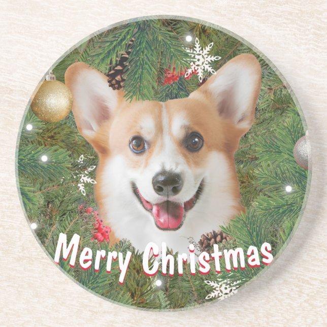 Corgi Christmas Coaster (Front)