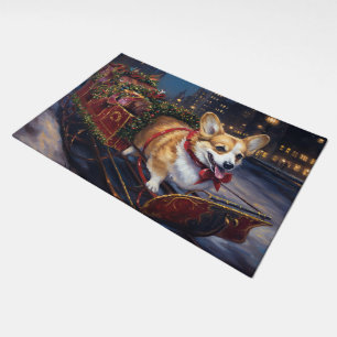 Corgi Christmas Festive Season Doormat