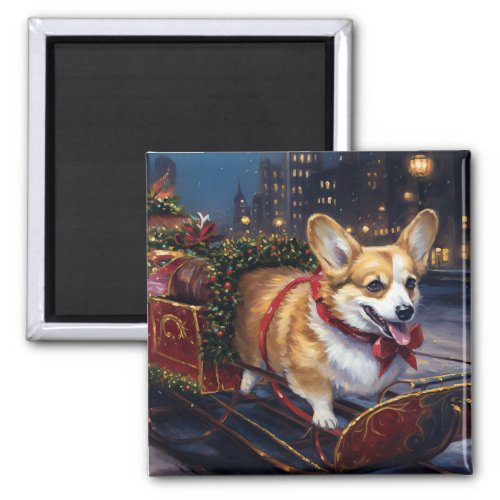 Corgi Christmas Festive Season Magnet