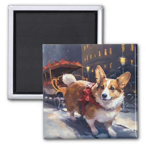 Corgi Christmas Festive Season Magnet