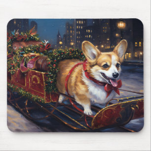 Corgi Christmas Festive Season Mouse Pad