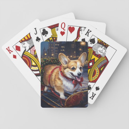 Corgi Christmas Festive Season Playing Cards