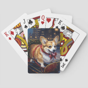Corgi Christmas Festive Season Poker Cards