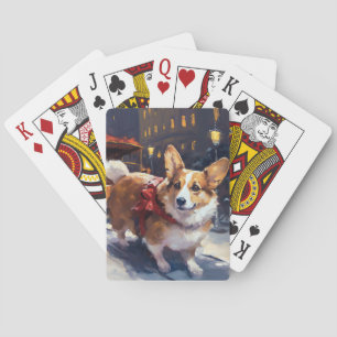 Corgi Christmas Festive Season Poker Cards