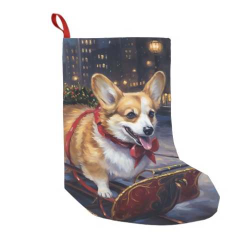 Corgi Christmas Festive Season Small Christmas Stocking