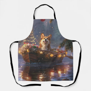 Corgi Christmas Festive Voyage Apron