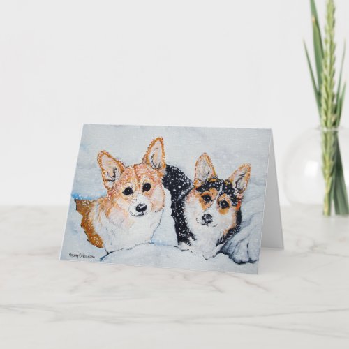 Corgi Christmas Holiday Card