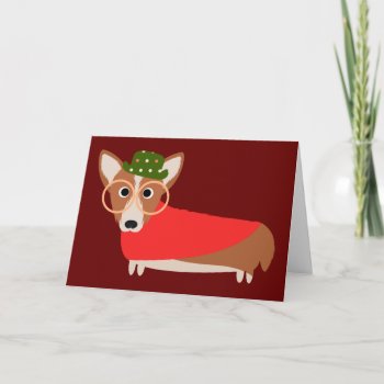 Corgi Christmas Holiday Card by foreverpets at Zazzle