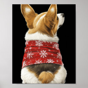 Corgi Christmas Lights Dog Lover Xmas Pajama Pullo Poster