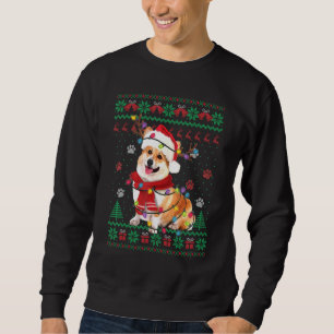Corgi Christmas Lights Santa Dog Ugly Sweater