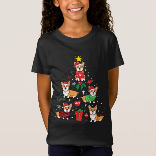 Corgi Christmas Ornament Tree T_Shirt