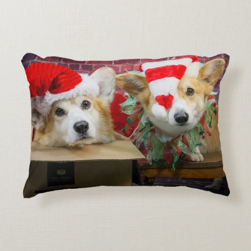 Corgi Christmas Pillow