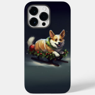 Corgi Christmas snow winter Case-Mate iPhone 14 Pro Max Case