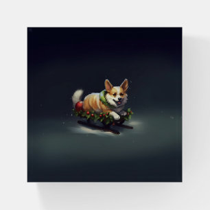 Corgi Christmas snow winter Paperweight