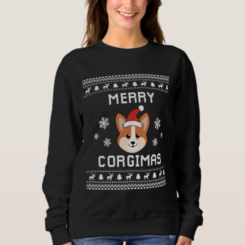 Corgi Christmas Sweater Corgi Inu Ugly Xmas Sweat 