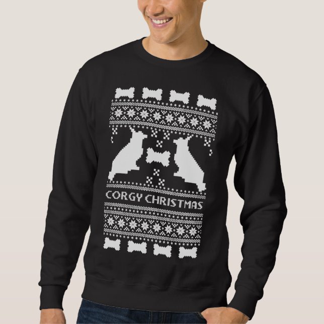 Corgi Christmas Sweater Essential (Front)