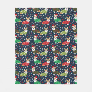 Corgi Christmas Sweaters Blanket
