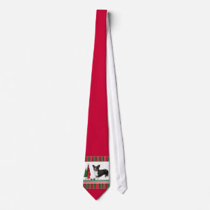 Corgi Christmas Tie