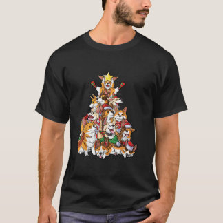 Corgi Christmas Tree Dog Santa Merry Corgmas Puppy T-Shirt