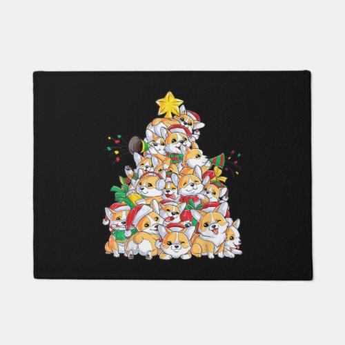 Corgi Christmas Tree Dog Santa Merry Corgmas Xmas Doormat