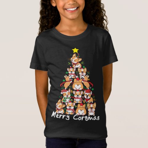 Corgi Christmas Tree Merry Corgmas _ Corgi Dog Xma T_Shirt
