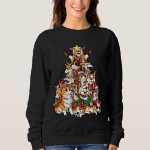 Corgi Christmas Tree Merry Corgmas I Love Corgis M Sweatshirt