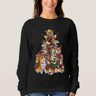 Corgi Christmas Tree Merry Corgmas I Love Corgis M Sweatshirt