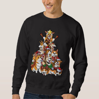 Corgi Christmas Tree Merry Corgmas I Love Corgis M Sweatshirt