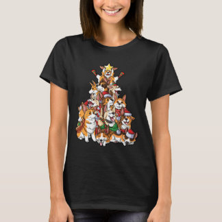 Corgi Christmas Tree Merry Corgmas I Love Corgis M T-Shirt