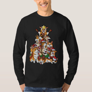 Corgi Christmas Tree Merry Corgmas I Love Corgis M T-Shirt