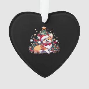 Corgi Christmas Tree Oversized T-Shirt Ornament