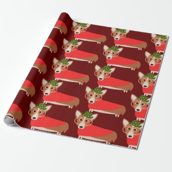 Corgi Christmas Wrapping Paper by foreverpets at Zazzle