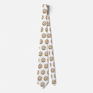 Corgi Christmas Wreath Festive Pup Neck Tie