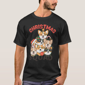 Corgi Christmasree Christmas Squad Dogs friend T-Shirt