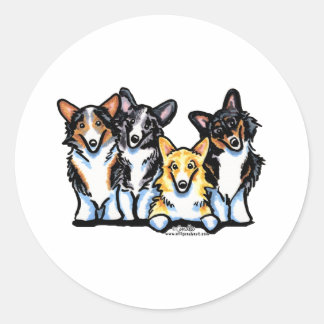 Corgi Clan Classic Round Sticker