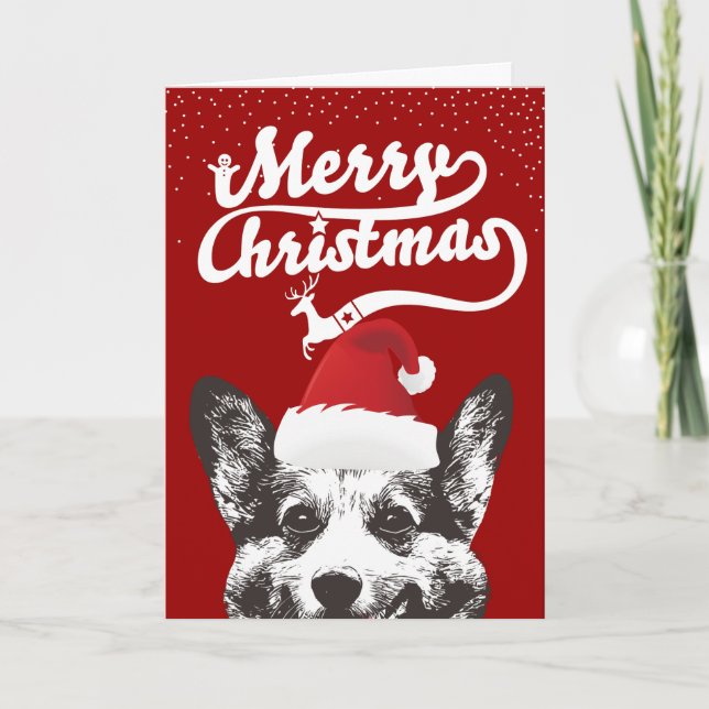 Corgi Clause Merry Christmas Red Holiday (Front)