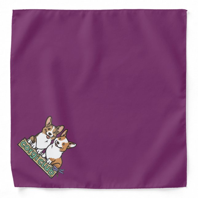 Corgi Club Dog Bandana (Front)