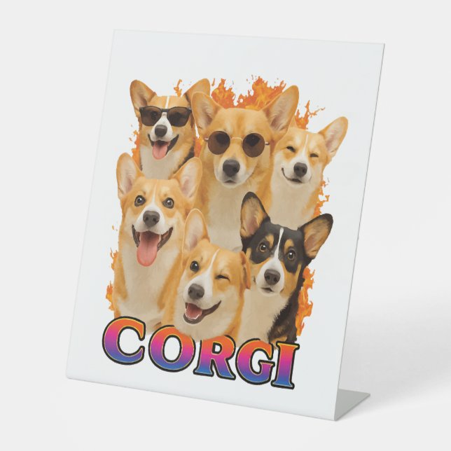 Corgi Copy Pedestal Sign (Front)