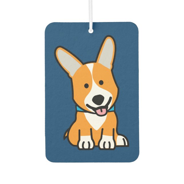 Corgi Corgis dog puppy doggy happy Pembroke Welsh Air Freshener (Front)