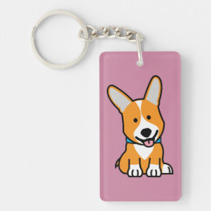 Corgi Corgis dog puppy doggy happy Pembroke Welsh Keychain